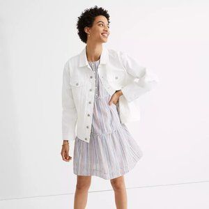 Madewell Oversized Trucker Jacket in Tile White